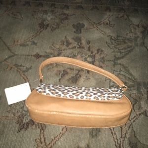 Small Cheetah and chestnut purse